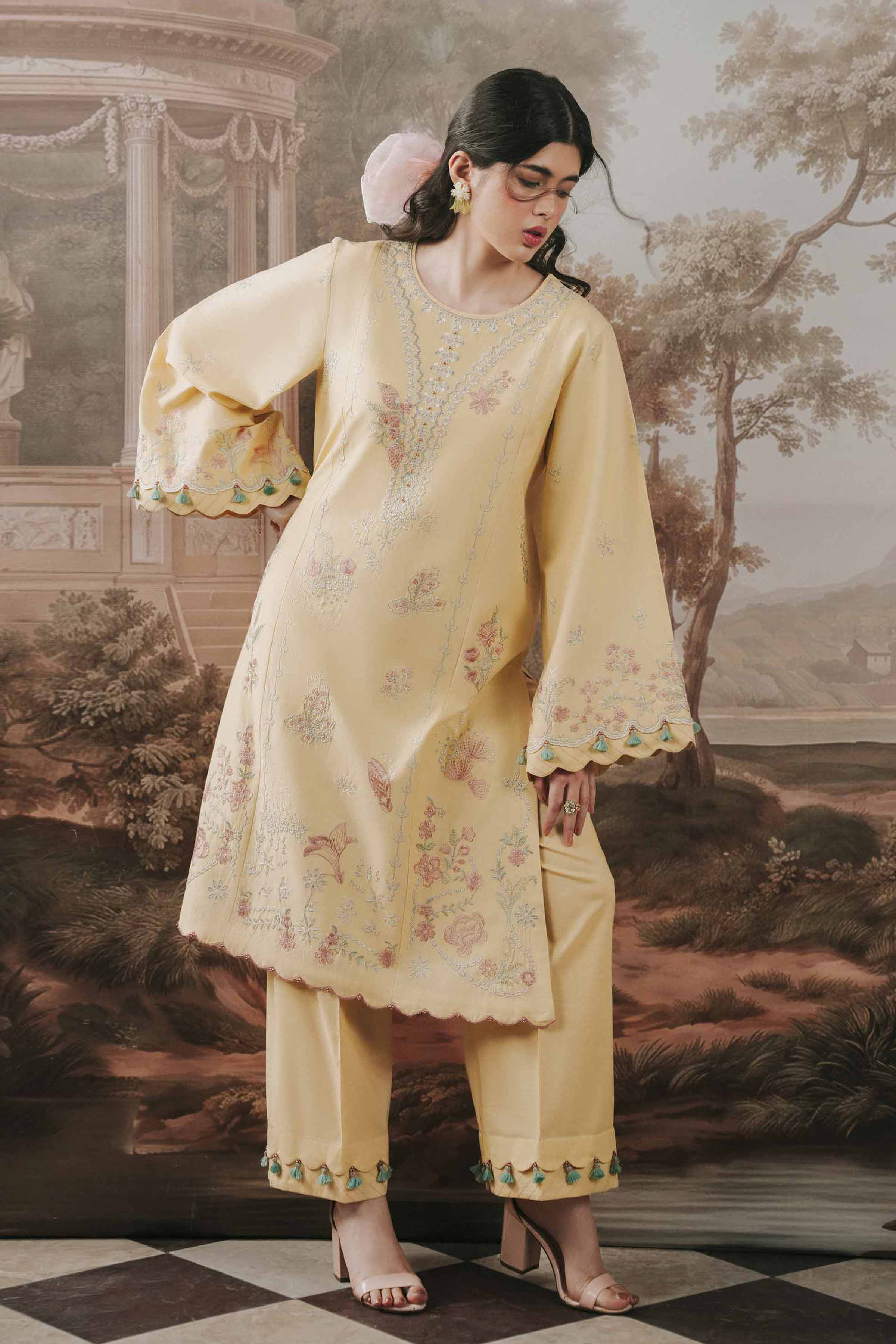 2 Piece - Embroidered Suit