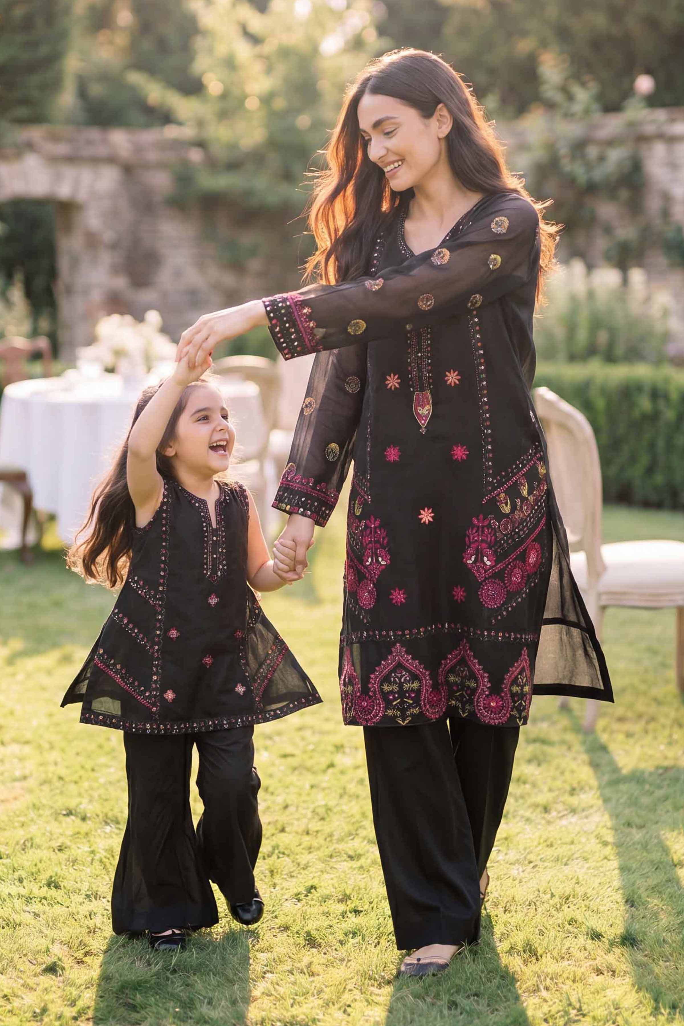 2 Piece - Embroidered Suit - PMD26-19 M