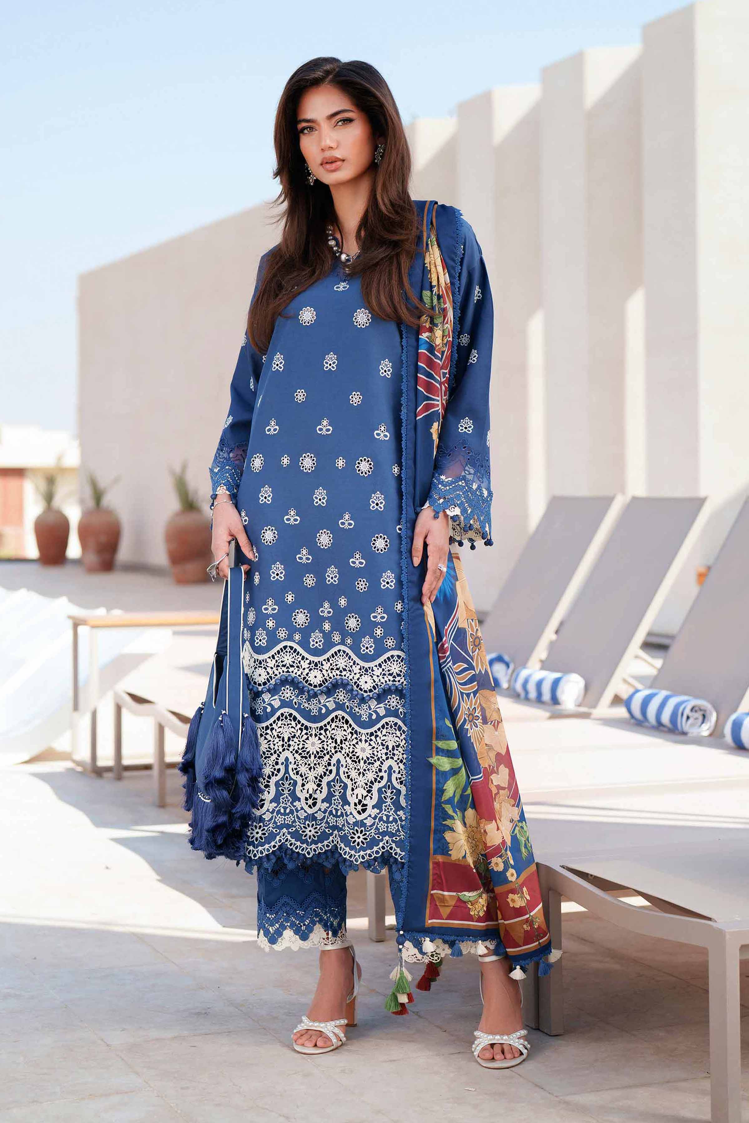 3 Piece - Digital Printed Embroidered Suit