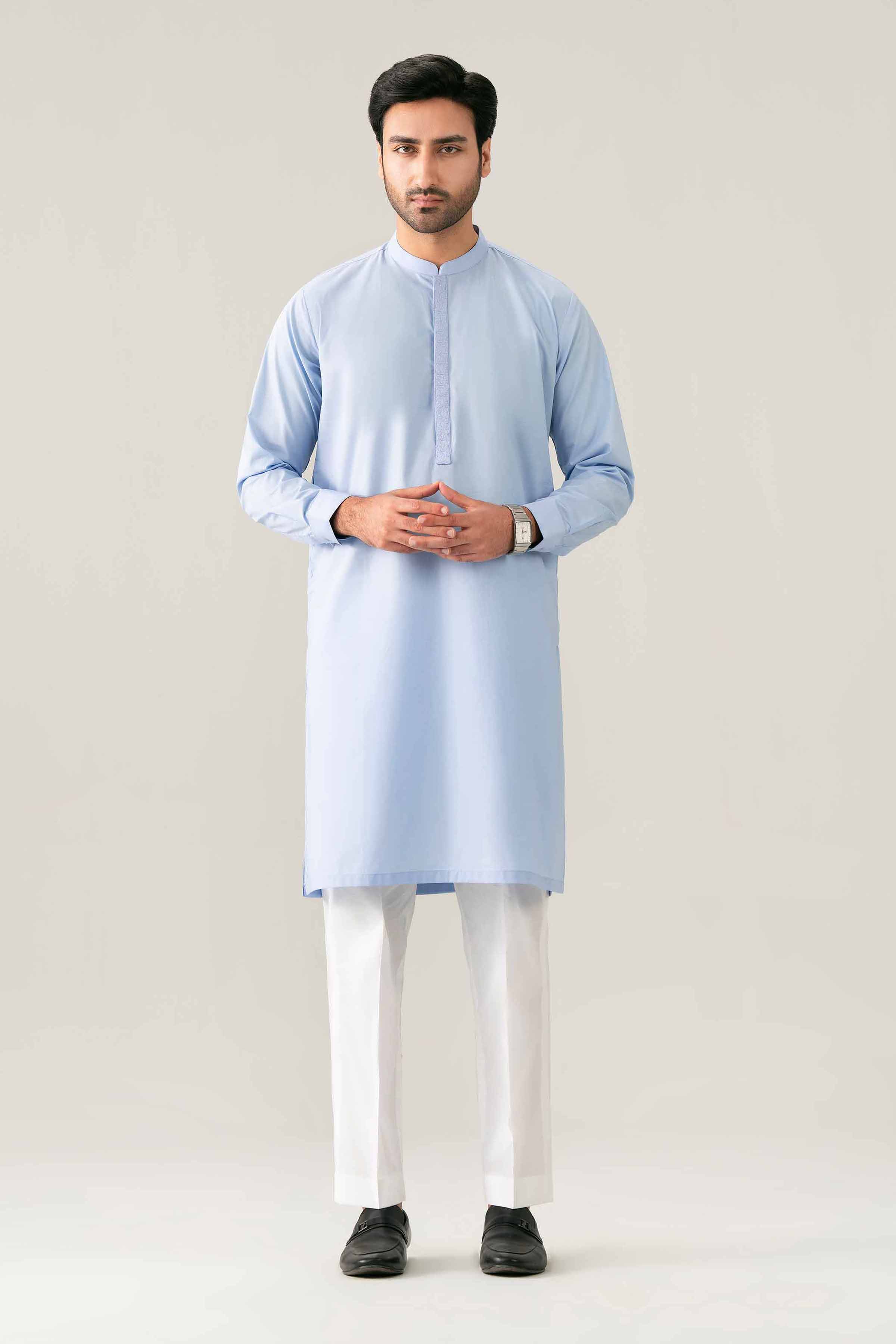 Embroidered Kurta - NQ26-020 — Cotton Men's Panjabi Luméora Bangladesh