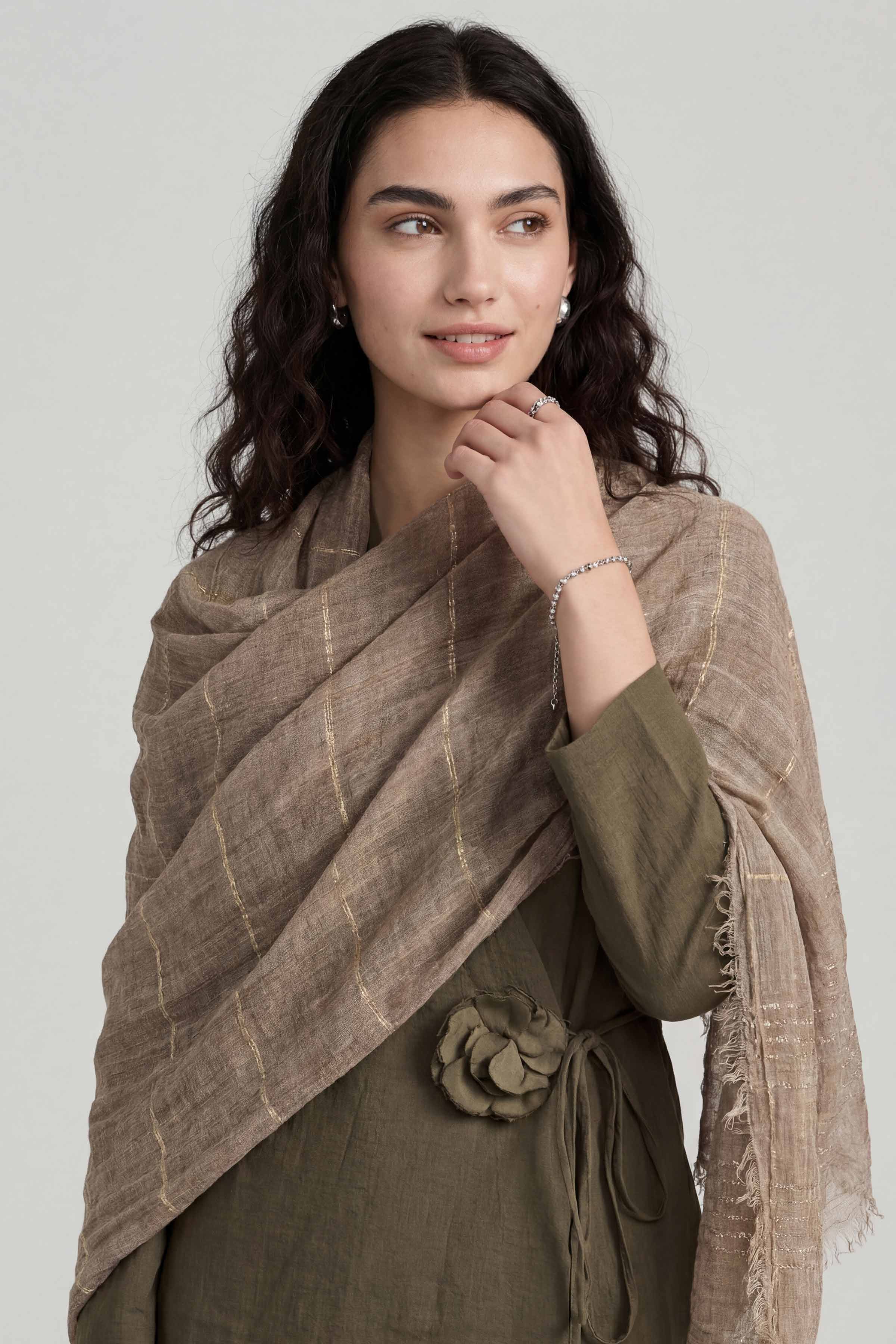 Khaki Women Scarf