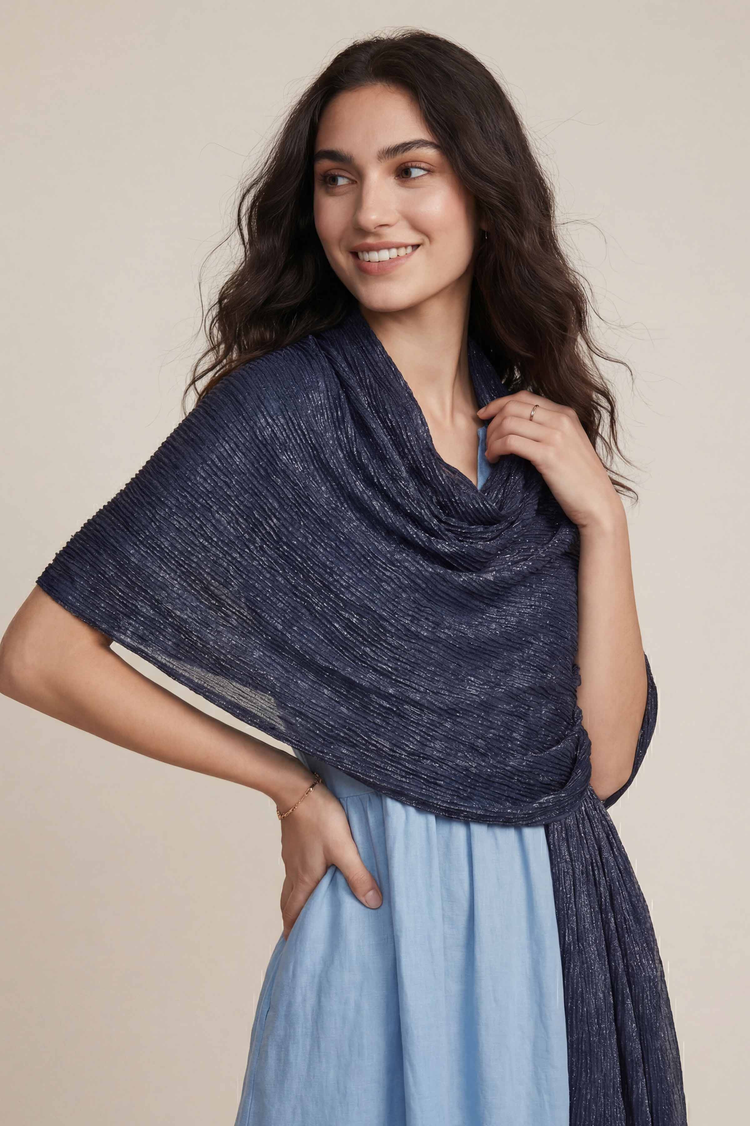 Navy Women Scarf
