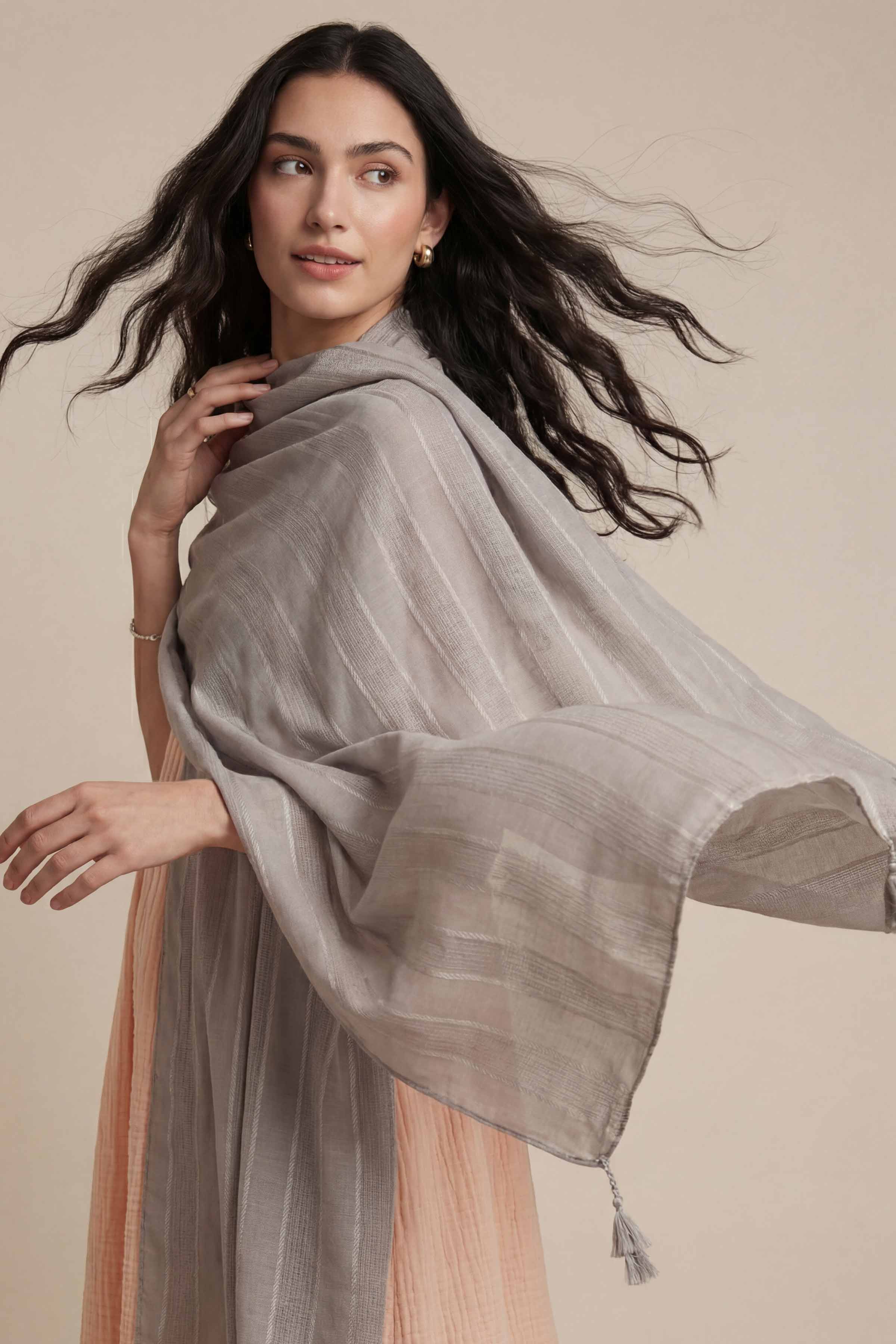 Grey Women Scarf