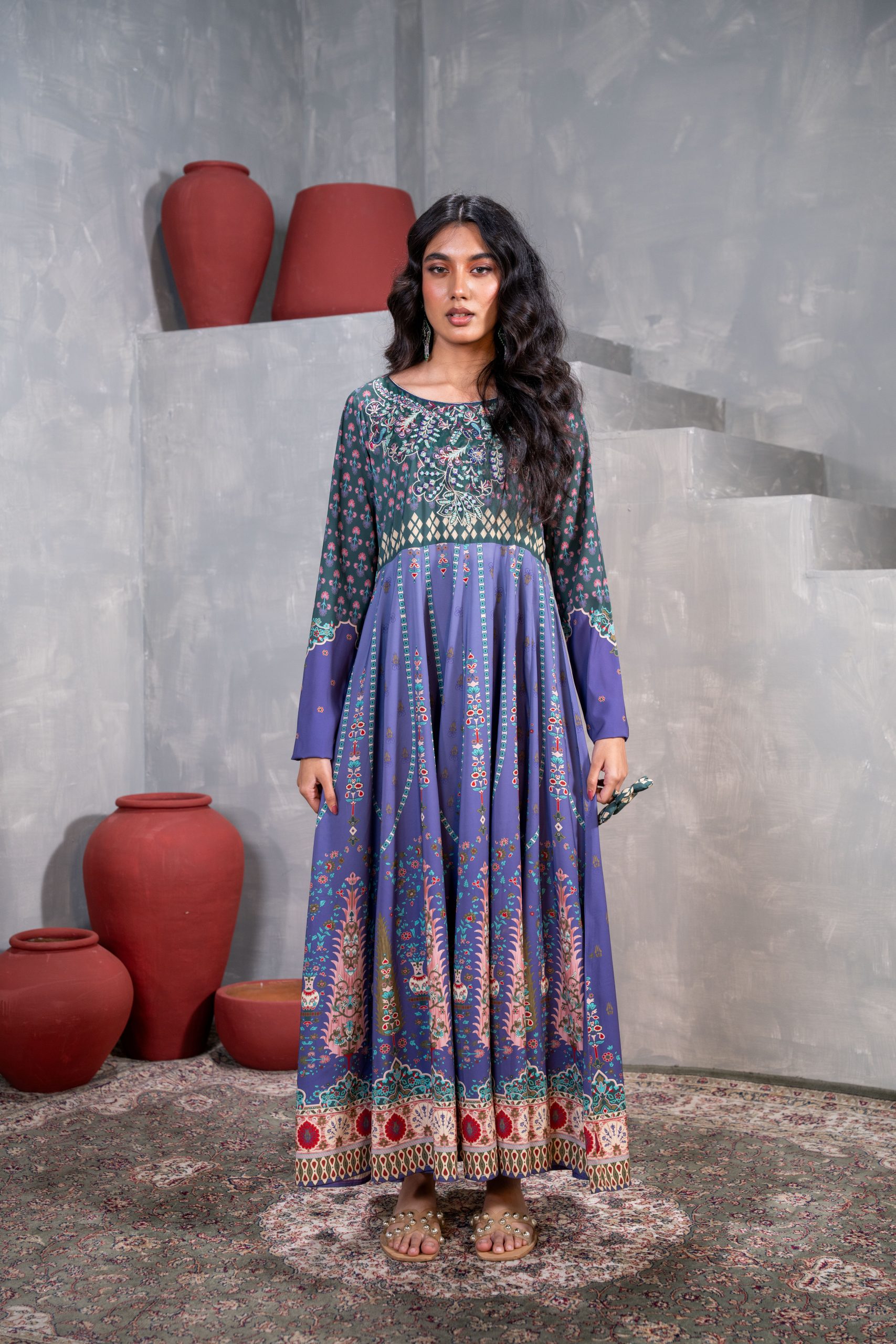 Hasima — is smooth 100% Polyester Georgette Dresses Luméora Bangladesh