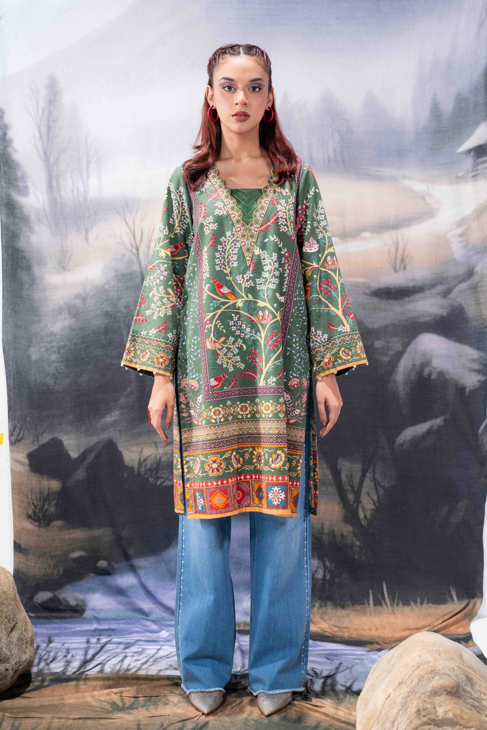Lainey (1 PC) — with digital prints Kurti Luméora Bangladesh
